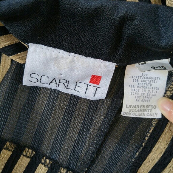 Scarlett Vintage Striped Jacket Blazer - Picture 4 of 4